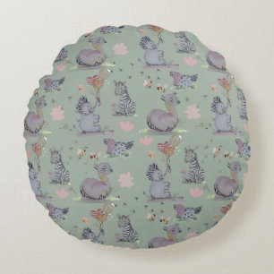 Coussins Ronds "Eleze Elephant & Polka Hen" Boganhues