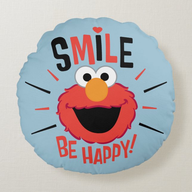 Coussins Ronds Elmo Happy Smile (Devant)