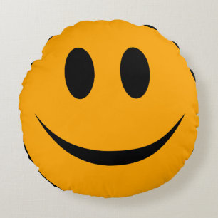 Coussins Ronds Emoji du visage souriant