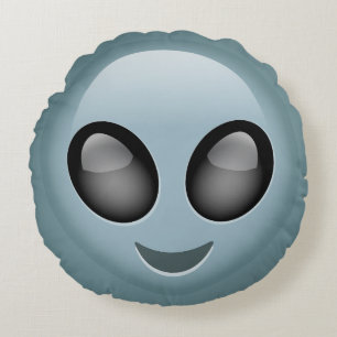 Coussins Ronds Emoji étranger extraterrestre