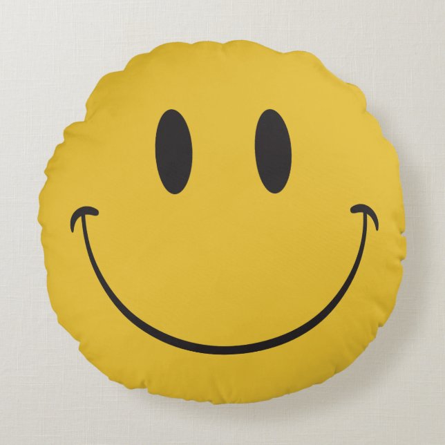 Coussins Ronds emoji heureux (Devant)
