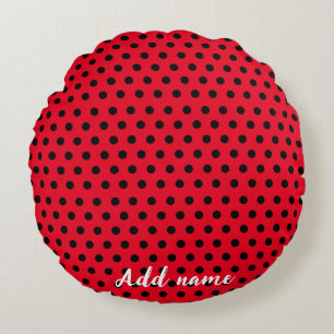 Coussins Ronds Enfants mignons Red Ladybug Polka dot party Motif