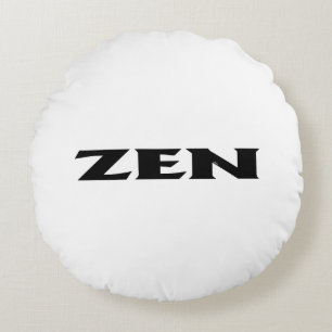 Coussins Ronds Epilateur de Jeu de poly blanc noir Zen