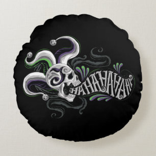 Coussins Ronds Équipe de suicide   Joker Skull - Haha