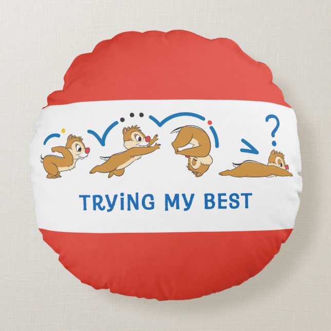 Coussins Ronds Essayer mon meilleur (Devant)