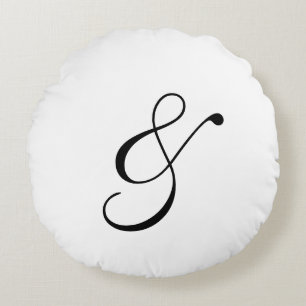 Coussins Ronds Et Typographie Du Script D'Ampersand Symbole