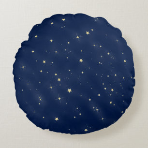 Coussins Ronds Étoiles d'or