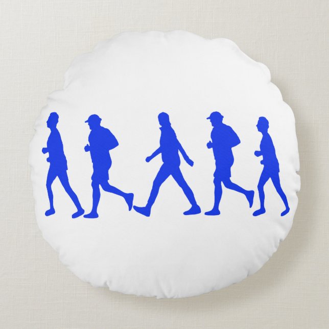 Coussins Ronds Exécution De L'Exercice De Jogging (Devant)