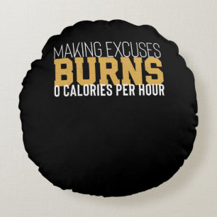 Coussins Ronds Faire des examens brûle zéro calories Motivation