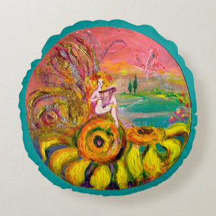 COUSSINS RONDS FAIRY OF THE SUNFLOWERS