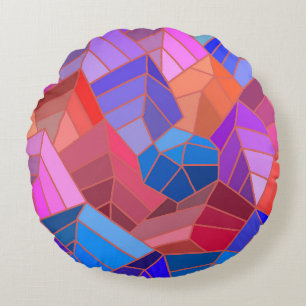 Coussins Ronds Fantasy Mountains View from the Sky