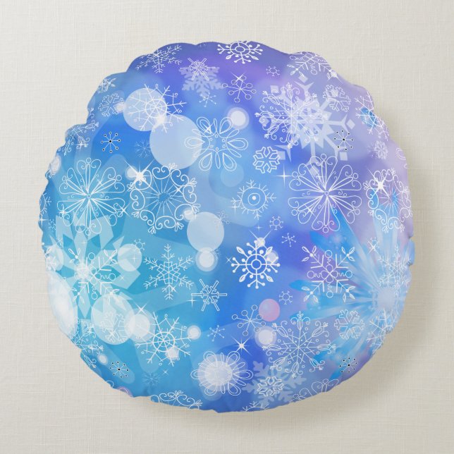 Coussins Ronds Fantasy Snowflake (Devant)