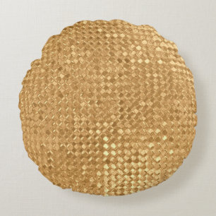 Coussins Ronds Feuille d'or sans soudure motif, parties scintilla