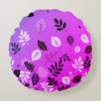 Coussins Ronds Feuilles d'automne minimales