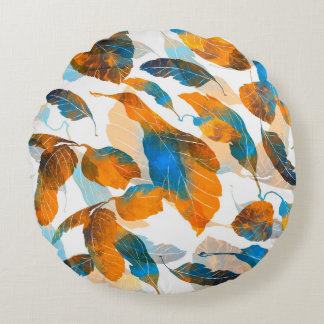 Coussins Ronds Feuilles Silhouette : aquarelle, PA sans fil numér