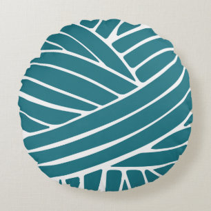 Coussins Ronds Fil Couleur Personnalisé - Balle à fils dessiné à 