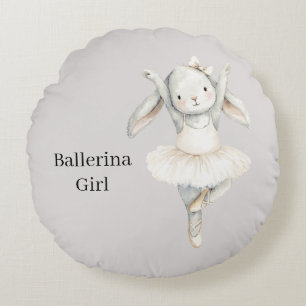 Coussins Ronds Fille Ballerine Lapin en Tutu
