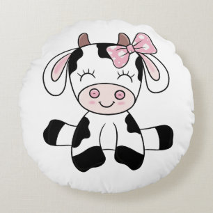 Coussins Ronds Fille de vache