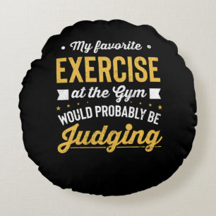Coussins Ronds Fitness Gym Exercice Motivational Plaisanterie