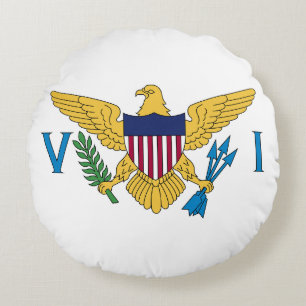 Coussins Ronds Flag of US Virgin Islands