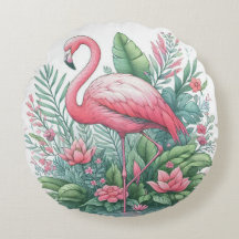 Flamant rose rose