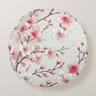 Coussins Ronds Fleur de Cerisier