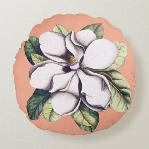 Coussins Ronds Fleur de Magnolia
