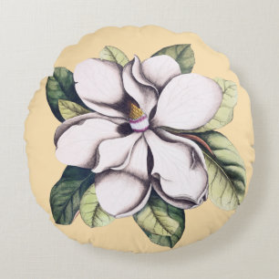 Coussins Ronds Fleur de Magnolia