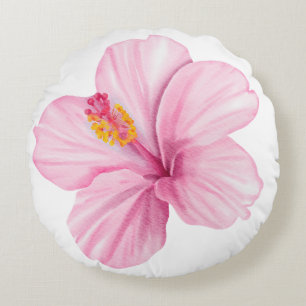 Coussins Ronds Fleur Exotique Rose