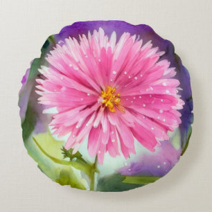 Coussins Ronds Fleur pourpre