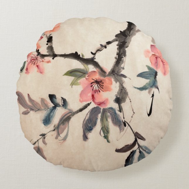 Coussins Ronds Fleurs (Devant)