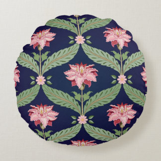 Coussins Ronds Fleurs d'Imaginaire : Motifs indiens foncés