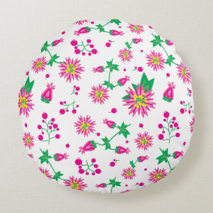 Coussins Ronds Fleurs et baies