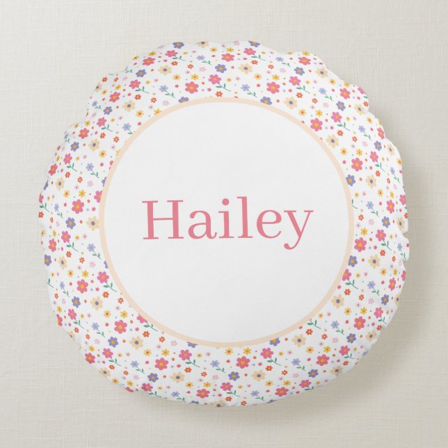 Coussins Ronds Fleurs simples (Devant)