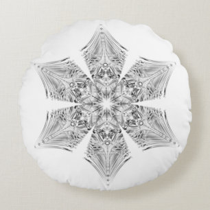 Coussins Ronds Flocon de neige cristal