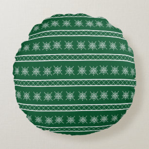 Coussins Ronds Flocon de Neige Cristallisé