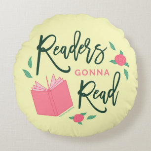 Coussins Ronds Floral Lecteurs De Livres Vont Lire