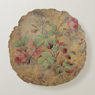 Coussins Ronds Floral Rose antique