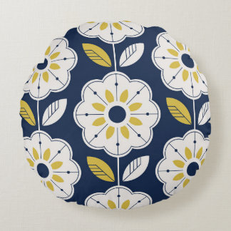 Coussins Ronds Floral style scandinave Motif sans couture