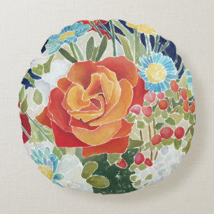 Coussins Ronds Flore de minuit IV