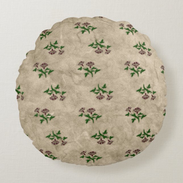 Coussins Ronds Flore Imprimé Shabby Chic Thaillow Oreiller (Devant)