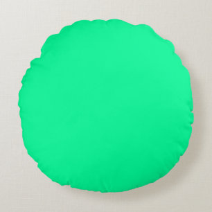 Coussins Ronds Floride Mint vert uni couleur uni sur mesure