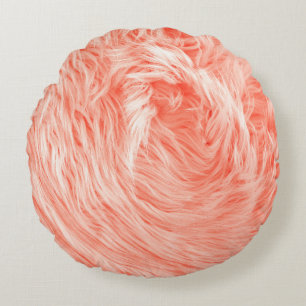 Coussins Ronds Fluffy fausse fourrure textile