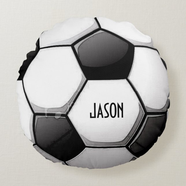 Coussins Ronds Football personnalisé (Devant)