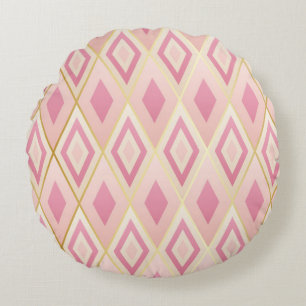 Coussins Ronds Formes rhombus rose géométrique sans coutures moti