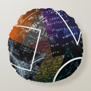 Coussins Ronds Formule mathématique Lancer l'oreiller