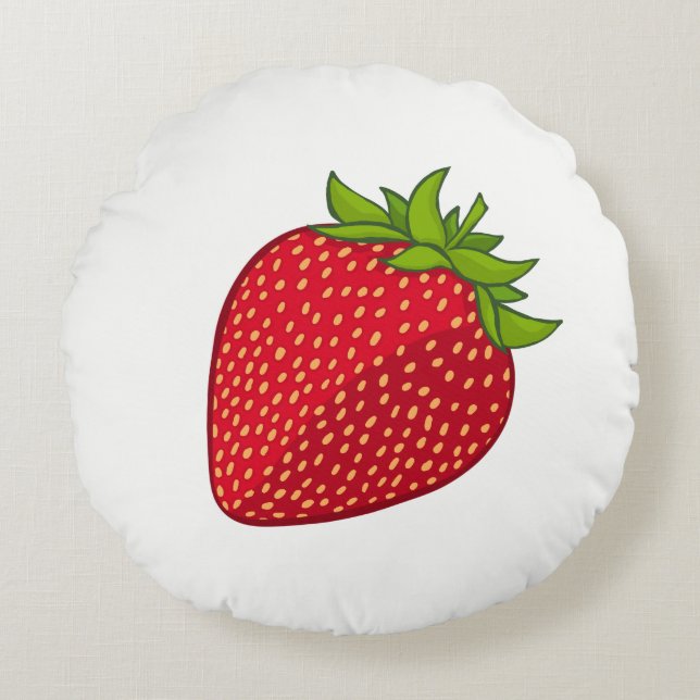 Coussins Ronds Fraise (Devant)