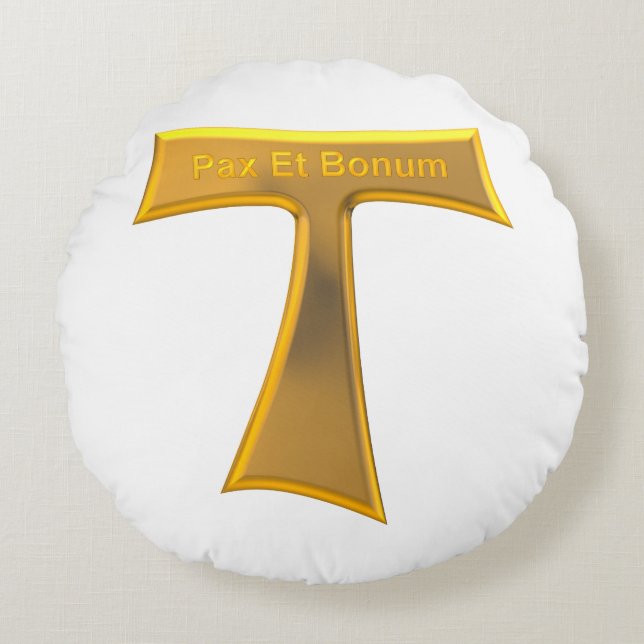 Coussins Ronds Franciscan Tau (Devant)