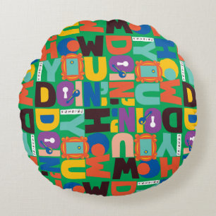 Coussins Ronds FRIENDS™ Comment vas-tu Design Vibrant