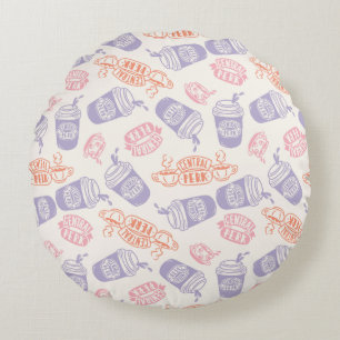 Coussins Ronds FRIENDS™ Motif Pastel Central Perk
